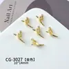 Decoraciones para uñas de zirconia cúbica en forma de corazón, lujosas y deslumbrantes, con exquisitos y de alta gama diseños de lazo y corazón