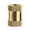 Em Estoque Tipo B Porca de Cobre Recartilhada para Furo Cego M2-M10 Porca de Cobre Embutida por Fusão a Quente Inserção Moldada por Injeção Porca de Cobre
