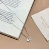 Joias de Prata Esterlina S925 com Design Único, Colar de Cabacinha Oca de Jade Espuma d'Água Natural, Toque de Luxo Leve e de Alto Padrão, Versátil para Mulheres
