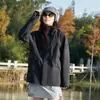 Cortavientos estilo coreano, unisex, moderno, elegante, a prueba de viento, impermeable, adecuado para senderismo, una marca de moda, transpirable, para viajes al aire libre y deportes