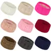 Faixa de Cabelo de Lã Transfronteiriça com Forro Tricotada Tecida Torcida Alargada Headgear para Homens e Mulheres Outono e Inverno Quente Esportes Protetores de Orelha Faixa de Cabeça Faixa de Cabelo