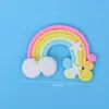 Enfeites Arco-Íris Argila Macia Decoração de Bolo Nuvens Cor de Doce Estrelas Borracha Cozimento DIY Criativo Fantasia Nuvens