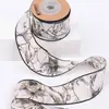 Cinta de Impresión Montaña y Río Accesorios para el Cabello Material Regalo Empaque de Flores Sombrero de Paja Cinta Super Hada Lazo de Cinta