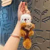 Chaveiro de preguiça marinha de pelúcia de desenho animado, brinquedo de pelúcia fofo, pingente de bolsa, decoração de mochila, presente para casal, atacado