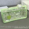Estojo Transparente de Camada Dupla Gato Trevo de Quatro Folhas Nuvem Jumuzhen, Estilo Ins, Alta Estética, Bolsa de Armazenamento de Grande Capacidade para Estudantes