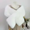 El más fácil para Combinar Imitación de Piel Zorro Piel Chal Cheongsam Cuello de Piel Otoño e Invierno Capa Escenario Cena Vestido de Novia Bufanda para Mujeres
