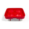 Bandeja de Hielo de Diamante de 4 Piezas de Venta Caliente Transfronteriza Silicona de Grado Alimenticio Caja de Hielo Verano Película para Cubitos de Hielo de Fruta