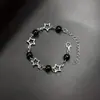 Pulsera de retazos con estrella de cinco puntas hueca de perla sintética, superventas transfronteriza, venta al por mayor de joyería de moda de nicho simple y elegante para mujer