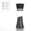 Molinillo de pimienta de acero inoxidable 304 botella para moler manualmente polvo de pimienta cocina hogar vidrio botella de condimentos venta al por mayor