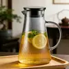 Chaleira de Vidro com Alto Teor de Boro para Uso Doméstico, Bule para Água Fria, Resistente ao Calor, à Prova de Explosão, Bule para Água Morna, Conjunto de Bule para Sucos, Cold Brew
