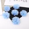 Flor de Camélia de Renda Chiffon Estilo Coreano Flor de Cabelo DIY Grampo de Cabelo Broche Materiais Acessórios Materiais de Decoração para Sapatos e Roupas