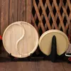 Louça de Mesa Quente Tendência Prato de Madeira com Grão de Madeira Pimenta Dupla Carne Prato Tai Chi Prato Deslizante Camarão Yin Yang Suporte de Suspensão Dragão Prato Duplo de Carne