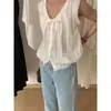 Camisola Chic Elegante de Renda Patchwork Coreana Primavera 2025