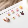 Brinquedo de Comida DIY Sorvete Desenho Animado Acessórios para Nail Art Bolo 3D Fofo Rosquinha Resina DIY Decorações de Unha Vestíveis
