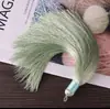 16cm de Alto Gama Flecos de Borla Puramente Hechos a Mano Accesorios para Joyería DIY Nudo Chino Cinta de Seda Artificial Círculo Borla Venta al Por Mayor