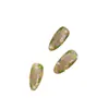 Cyansea Nuevas Pegatinas para Manicura de Concha para Hombre al por Mayor Popular Transfronterizo Rosa Verde Estampado de Leopardo Flor de Hibisco Francesa 3