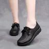 2026 Nuevos Zapatos de Mujer Retro con Cordones, Zapatos Planos Cómodos, Zapatos de Trabajo Casuales de Cuero Suave, Nuevos Zapatos de Frijol Otoño e Invierno
