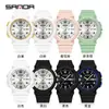 Fábrica Sanda Reloj Transfronterizo Personalización de Logo Procesamiento Pequeño Lote OEM Resistente al Agua Luminoso Cuarzo Reloj para Estudiantes