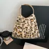 Bolso de Felpa Estampado de Leopardo para Mujer 2026 Primavera Nuevo de Moda Elegante Bolso de Hombro Chic Bolso Cruzado Peludo