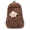 Nova Mochila Bordada Floral Estilo Coreano Ins College, Doce e de Grande Capacidade, Bolsa Escolar Leve para Estudantes