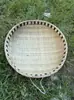 Cesta de bambú tejida para aventar cesta de bambú cesta de bambú tamiz de bambú granja hecho a mano cesta de bambú de piel verde cocina lavar verduras escurrir secar decoración hogar
