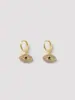 1 Par de Aretes Nuevos Estilo Coreano Ins con Aros Completos de Diamante, Versátiles para el Trabajo, Elegantes Aretes Chapados en Oro, Suministro de Joyería