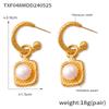 Estilo britânico Personalidade Nicho Onda Dot Textura Design Sentido Pérola de Água Doce Jóias Elegante Titânio Aço Moda terno