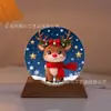 Árbol de Navidad Fruta de la Paz Luz Nocturna de Cristal de Colores Adornos Decorativos Creativos para Dormitorio Hogar Escritorio Regalo de Navidad