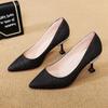 Salto Alto Prateado Salto Gatinho Feminino 2025 Novo Salto Médio Strass Francês Salto Agulha 5cm Sexy Paetês 7cm Sapatos Femininos