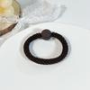 Diadema de frijol de chocolate simple de Corea del Sur color marrón leche diadema combinable para mujer banda de goma gruesa de alta elasticidad cuerda para el pelo básica