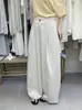 Liquidación, Sin Devoluciones ni Cambios. Pantalones Casuales de Pierna Ancha de Cintura Alta Plisados de Estilo Simple de Moda para Verano 2026 Versátiles Adelgazantes 80380