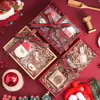 Caja de Regalo de Espino Confitado para Navidad y Año Nuevo Caja de Regalo de Chocolate con Glaseado Rojo y Dorado Fresa Caja de Empaque de Regalo Galletas de Turrón