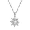 Nuevo collar con colgante de sol hidráulico tridimensional de acero inoxidable transfronterizo, personalidad simple, cadena de clavícula de acero de titanio corta para mujer