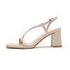 Fu Tamaño Tacón Grueso Sandalias de Tacón Alto Zapatos de Mujer 2023 Nuevo Verano Simple Moda Zapatos de Mujer Casual Viaje Zapatos de Tiras