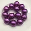 Perlas de Imitación Redondas de 10 mm de Colores de Alto Brillo con un Solo Agujero para Manualidades DIY, Medio Agujero, Sin Agujero Completo, Pulidas al Agua, Perlas Sueltas de Imitación
