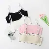 Tirante de letra hermosa espalda camisola banda cruzada en el pecho almohadilla en el pecho sujetador para niña 8-17 niñas período de desarrollo chaleco deportivo sin tirantes