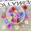 20mm color gelatina degradado seis pétalos de hoja DIY ramo de cuentas hecho a mano flor de la felicidad colorida material Accesorios Venta al por mayor
