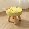 Taburete Pequeño para Uso en Casa, Taburete Bajo Pequeño, Taburete Redondo de Madera Maciza, Taburete Hongo, Banco Lindo para Niños, Taburete Suave para Sentarse, Taburete Creativo para Cambiarse los Zapatos
