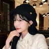 Sombrero de Pescador de Felpa de Pelo de Conejo para Mujer, Estilo Coreano Versátil de Alta Gama para Otoño e Invierno, Sombrero de Cubo para Circunferencia de Cabeza Grande, Sombrero de Cubo de Invierno