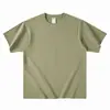 Camiseta de algodão de Xinjiang de manga curta 400g, unissex, ombro caído, corte solto, camiseta de algodão puro de peso pesado, camiseta básica, camiseta de meia-manga