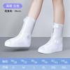Cubrezapatos a prueba de lluvia y nieve para hombres y mujeres, impermeable, grueso, antideslizante, con agarre, suela resistente al desgaste, cubrezapatos impermeable para día lluvioso