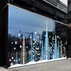 Decoración Navideña Transfronteriza Escena Pegatinas para Ventana Exhibición Grande Ventana Decoración de Año Nuevo Pegatinas de Cristal Ambiente de Árbol de Navidad Pegatinas para Puerta