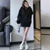 Sudadera con cremallera de estilo americano, peso pesado, color beige claro para otoño e invierno, chaqueta retro para mujer, forrada de polar y engrosada, corte holgado para primavera y otoño
