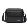 Comércio Exterior Transfronteiriço Bolsa de Ombro Masculina Bolsa Transversal de Tecido Oxford Impermeável Casual Moda Multi-camadas Zíper Grande Capacidade Cabelo
