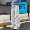 Pantalones de Esquí Impermeables con Forro de Terciopelo para Otoño e Invierno para Hombre, Marca de Moda, Pantalones Cargo Rectos Holgados para Exteriores, Pantalones Casuales Gruesos