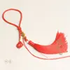 Pingente de Borla Tecido à Mão com Nó de Cauda de Fênix, Cordão para Pendurar Pingente de Jade, Enfeite de Leque Hanfu, Cordão para Pendurar Decoração de Carro