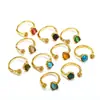 Nuevo Anillo de Zirconia de Temperamento de Lujo Ligero Transfronterizo Europeo y Americano Alto Sentimiento para Mujer Acero de Titanio Oro de 18k Anillo Abierto Venta Directa