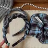 Nuevas Gomas para el Pelo de Tela a Cuadros Estilo Coreano para Niñas, para Moños y Coletas, Accesorio Versátil de Diadema de Otoño