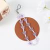 Cadena para teléfono móvil con cuentas de mariposa de cristal de imitación, cadena para funda de teléfono móvil DIY, cordón para funda de teléfono móvil, cadena para teléfono móvil ins