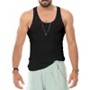 Colete Masculino Amazon Transfronteiriço Elástico Justo Cor Sólida Colete Esportivo Verão Slim Fit Camada Base Bodybuilding